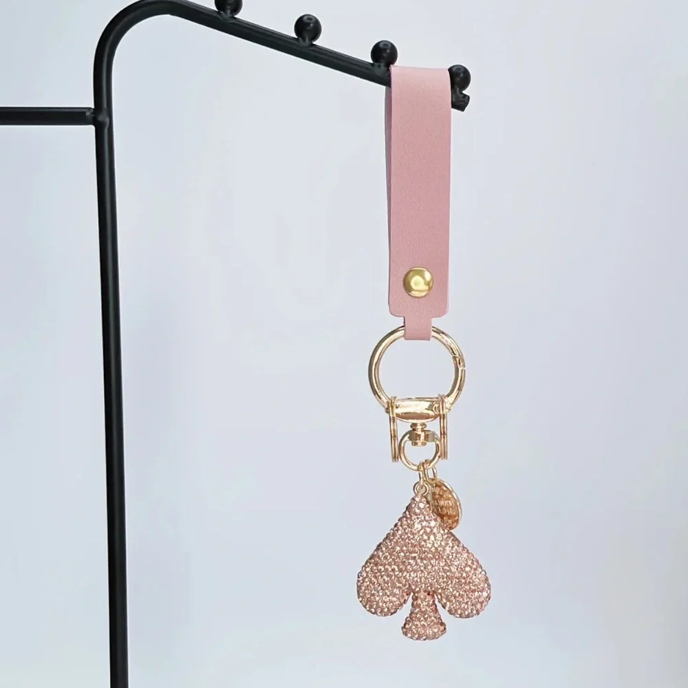 Rose Gold Spade Shape Bagcharm / Keychain - Picture 2 of 3